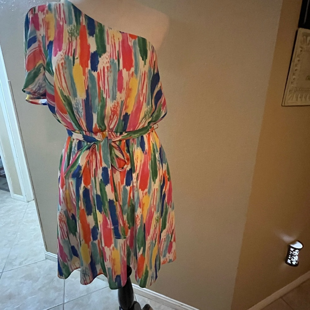Fantastic Fawn Multicolor One Shoulder Dress